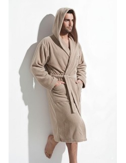 Szlafrok męski z kapturem L&L Ivo 