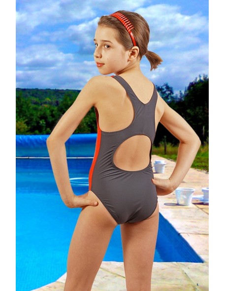 Strój kąpielowy jednoczęściowy dziewczęcy,...