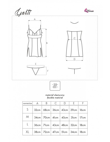 Yasti koszulka nocna ze stringami, Livia...
