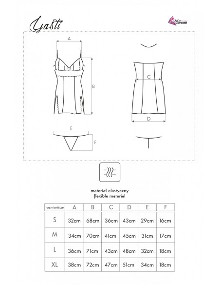 Yasti koszulka nocna ze stringami, Livia Corsetti lc 13431 