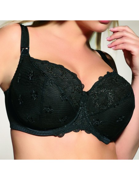 Biustonosz do karmienia miękki Krisline Fortuna Czarny      