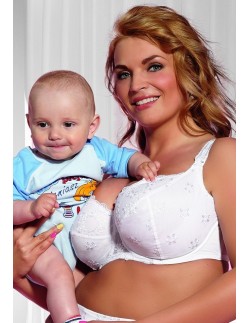 Biustonosz do karmienia miękki Krisline Fortuna Biały