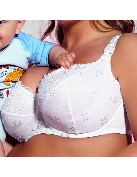 Bra for feeding soft Krisline Fortuna White