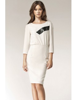 Sukienka damska midi z rękawem 3/4, Nife s38