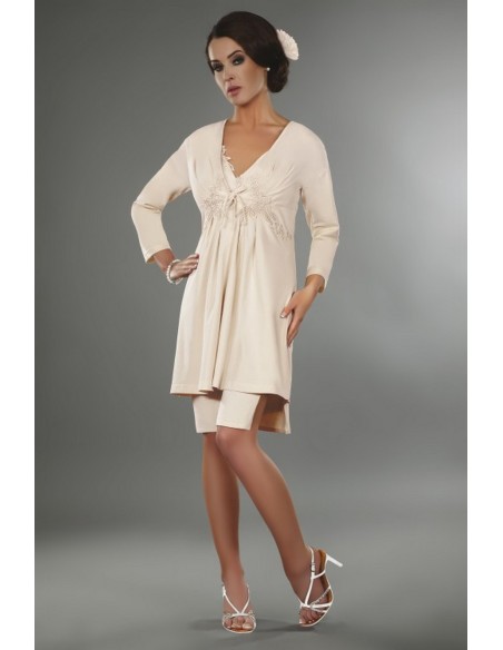 Suri szlafrok damski kremowy, Livia Corsetti lc 90021 