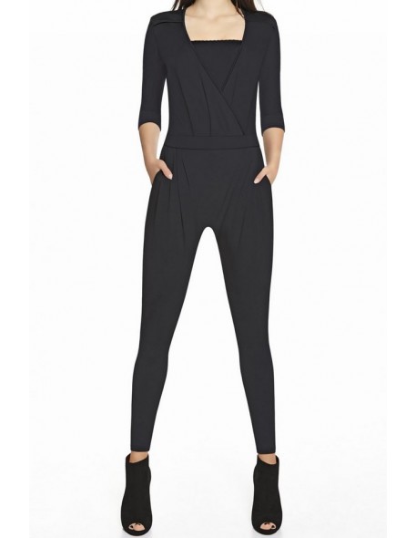 Black overalls ladies' long Bas Bleu Violetta