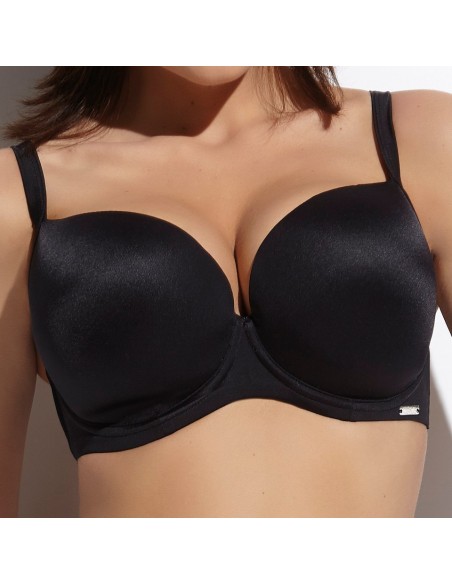 Biustonosz kąpielowy usztywniany Krisline Beach deco plunge czarny 