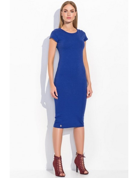 Dress women's pencil skirt with short sleeve, Makadamia m302