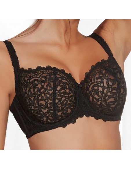 Bra soft Krisline Betty half cup black