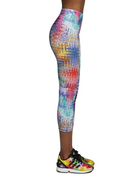 Legginsy sportowe damskie wzorzyste 3/4 Bas Bleu Tessera 70 