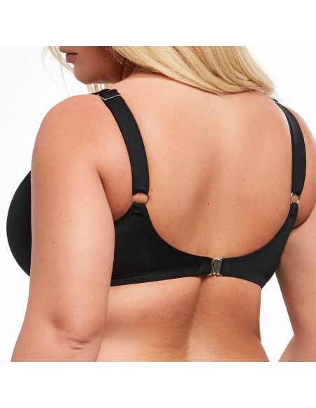 Biustonosz kąpielowy miękki Krisline Beach czarny 