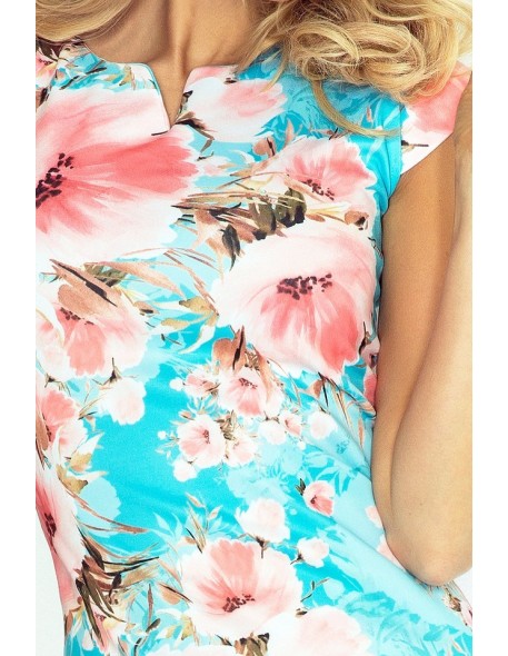 132-8 sukienka z dziubkiem - kwiaty...