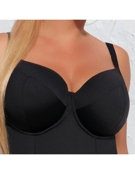 Strój kąpielowy jednoczęściowy miękki Krisline Beach czarny 