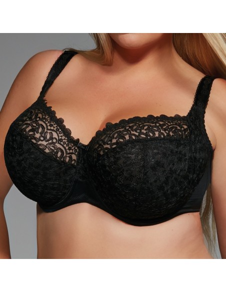Biustonosz miękki Krisline Betty full cup czarny 