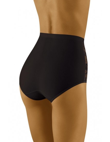 Figi damskie koronkowe z wysokim stanem Wol-Bar Eleganta 