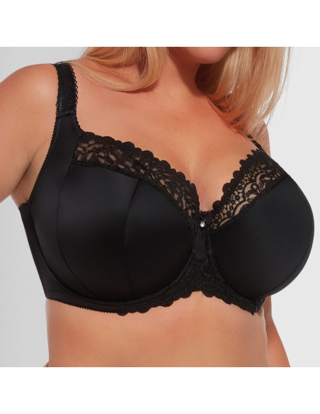 Biustonosz półusztywniany Krisline Betty side support czarny 