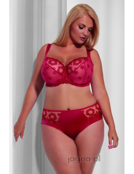 Biustonosz miękki Krisline Fortuna wiśniowy 