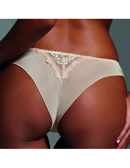 Majtki brazyliany Krisline Fortuna beżowe 