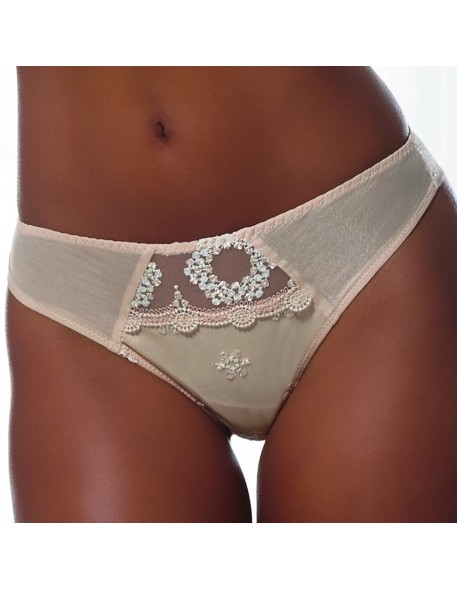 Majtki brazyliany Krisline Fortuna beżowe 