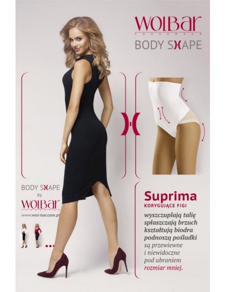 Figi damskie modelujące z wysokim stanem Wol-Bar Suprima 