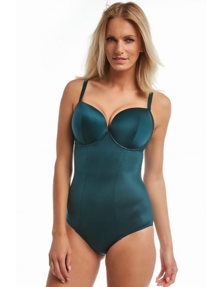 Swimsuit piece padded Krisline Beach deco emerald