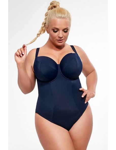 Swimsuit piece soft Krisline Beach navy blue