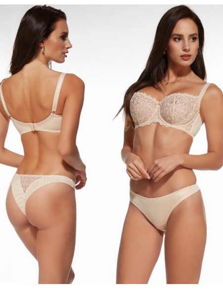 Biustonosz miękki Krisline Betty half cup beżowy 
