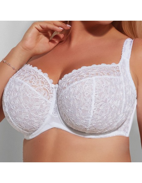 Biustonosz miękki Krisline Betty full cup biały 