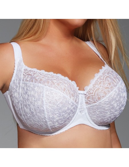 Biustonosz miękki Krisline Betty full cup biały 