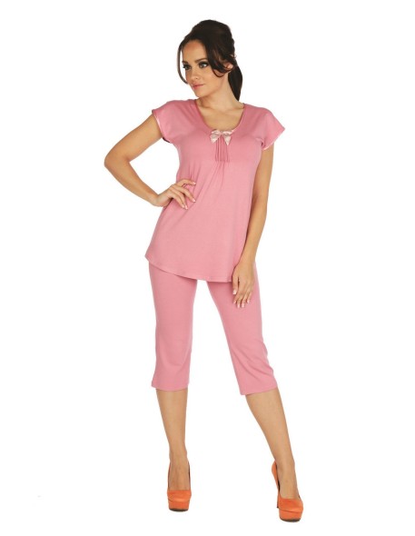 Visa pajamas women's short sleeve trousers 3/4...