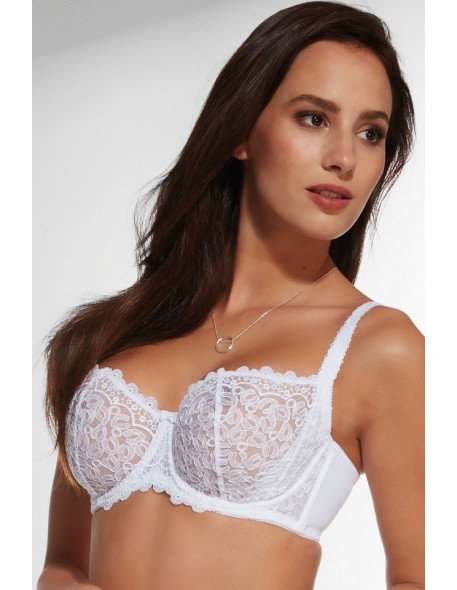 Bra soft Krisline Betty half cup white Color white Size 80D