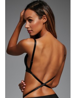 Stanik zapinany na brzuchu Krisline Fortuna czarny...