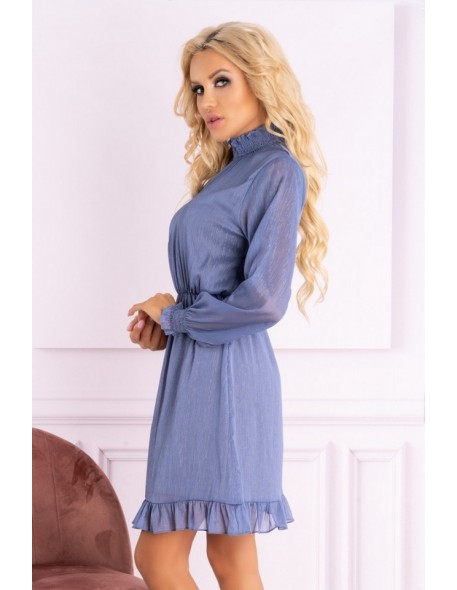 Collya dress women's with long sleeve blue,...
