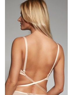 Biustonosz zapinany na brzuchu Krisline Fortuna beżowy...