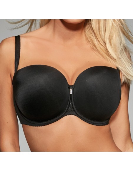 Biustonosz bardotka Krisline Fortuna mhm czarny comfort 