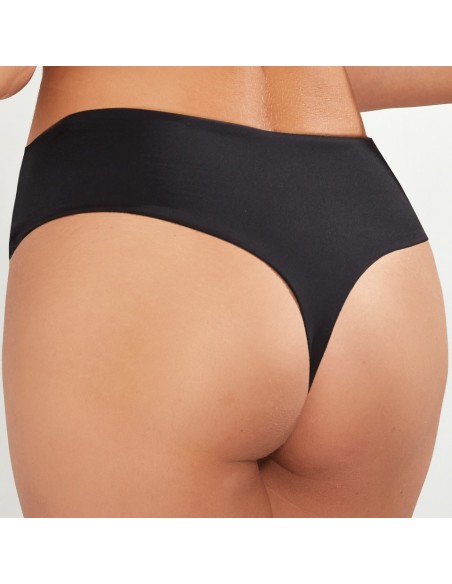 Majtki kąpielowe brazyliany z wysokim stanem Krisline Beach czarne 