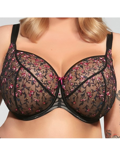 Plus Size Bra with Large Soft Cups and Lace - Krisline SUSANNE