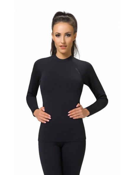 T-shirt thermoactive women's long sleeves black Gwinner top And