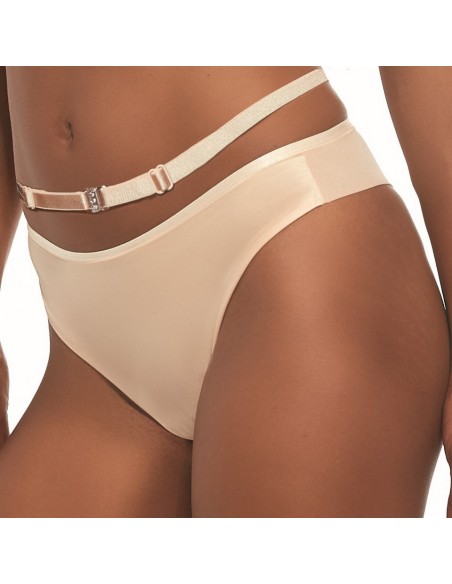 Majtki brazyliany Krisline Fortuna light beżowe comfort 