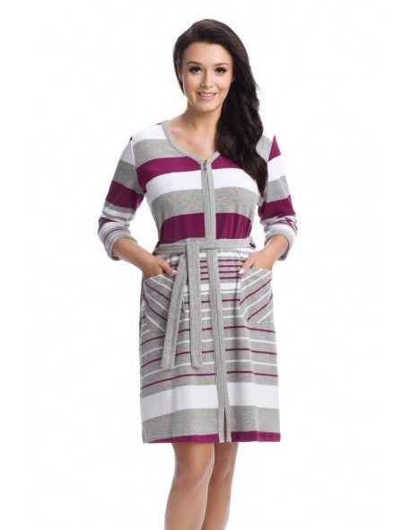 Bathrobe ladies' bawełniany na zipper Dorota...