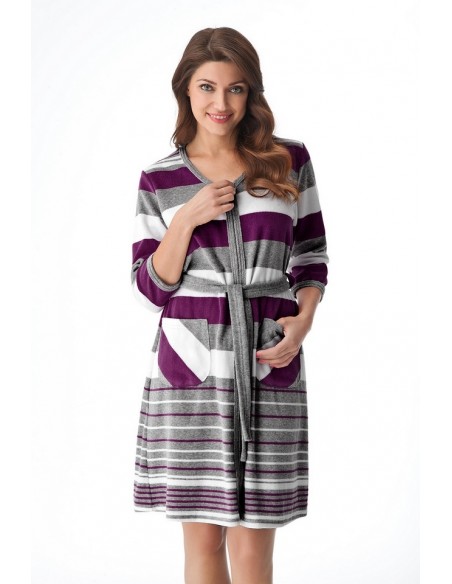 Szlafrok damski bawełniany na zamek Dorota FR-070 