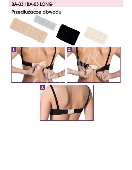 Przedłużacz obwodu biustonosza 2-rzędowy,...
