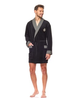 Szlafrok męski welurowy krótki L&L 9101 BJ 