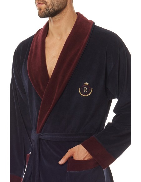 Szlafrok męski welurowy krótki L&L 9101 BJ 