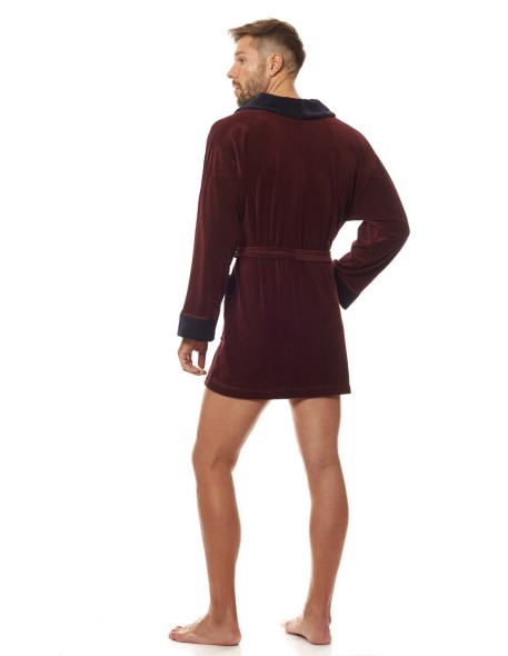 Bathrobe male welurowy short L&L 9101 BJ