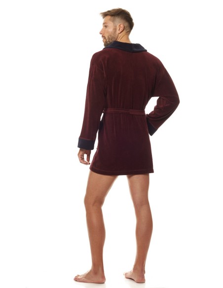 Bathrobe male welurowy short L&L 9101 BJ