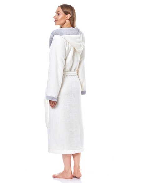 Bathrobe ladies' ciepły long with hood L&L HFT...