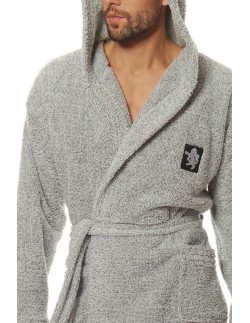 Szlafrok męski ciepły z kapturem L&L Bruce  2