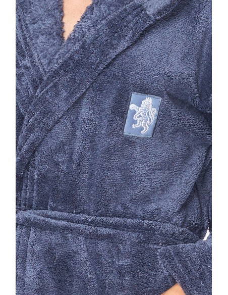 Szlafrok męski ciepły z kapturem L&L Bruce 