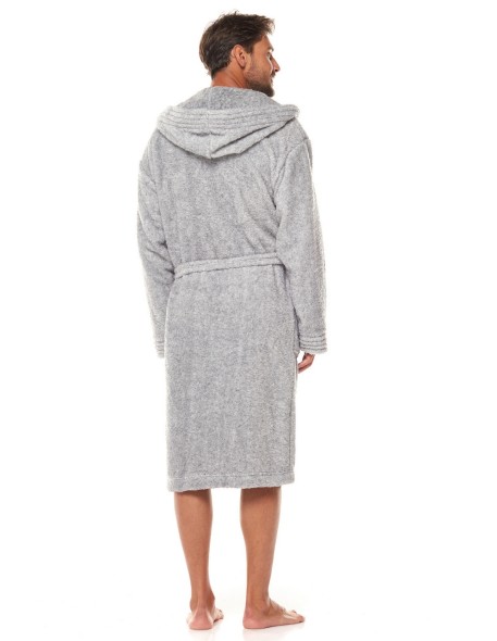 Szlafrok męski ciepły z kapturem L&L Bruce 